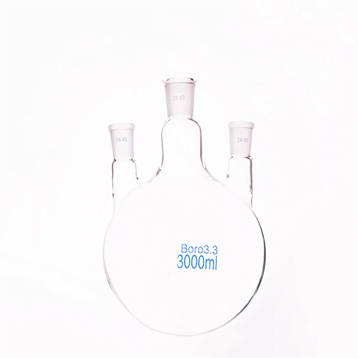 3.3 boro glass short neck glass boiling flask