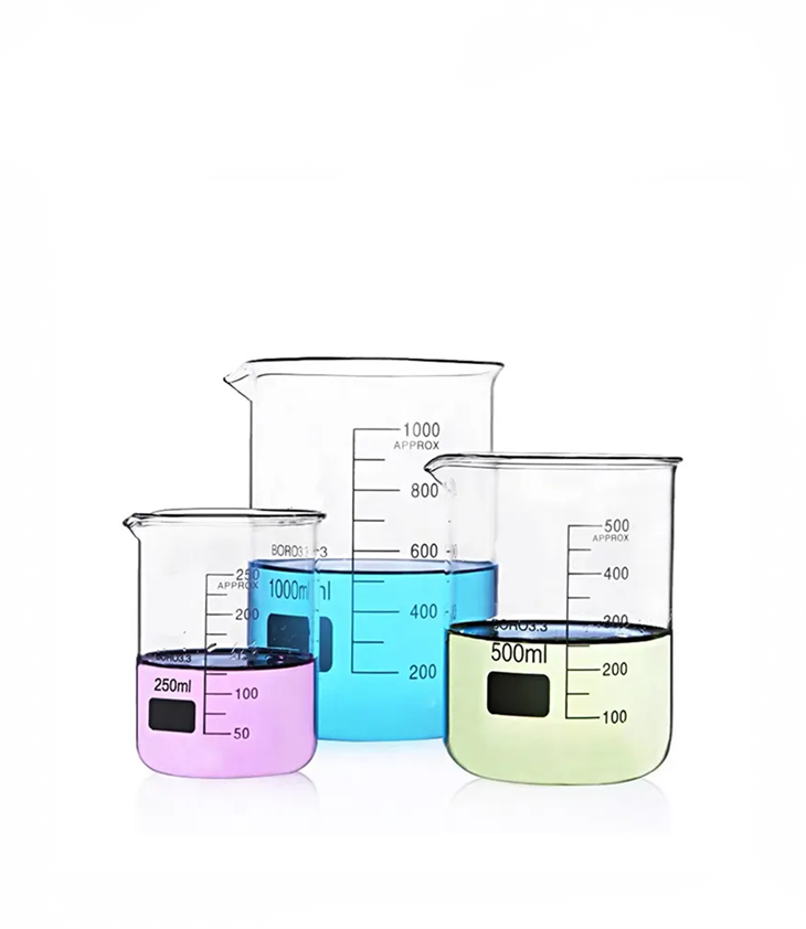 Laboratory Borosilicate Pyrex Glass Beaker 250ml 500ml 1000ml with Graduations